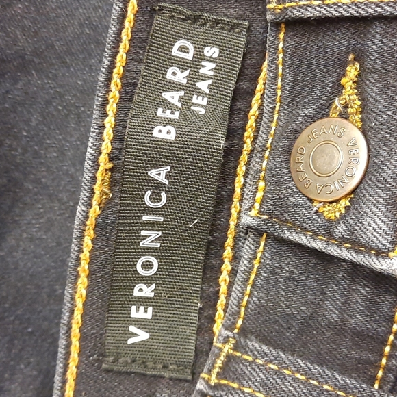 Veronica Beard Debbie 10" Skinny Tuxedo Stripe Jeans - Picture 14 of 16